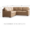 image:imageSignature Design by Ashley Pitkin Oversized Accent Ottoman No Assembly Required Chenille Upholstered Contemporary Living Room Furniture Slate Gray 36 x 36Toffee