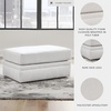 image:imageSignature Design by Ashley Pitkin Oversized Accent Ottoman No Assembly Required Chenille Upholstered Contemporary Living Room Furniture Slate Gray 36 x 36Chalk