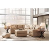 image:imageSignature Design by Ashley Pitkin Oversized Accent Ottoman No Assembly Required Chenille Upholstered Contemporary Living Room Furniture Slate Gray 36 x 36Toffee