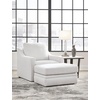 image:imageSignature Design by Ashley Pitkin Oversized Accent Ottoman No Assembly Required Chenille Upholstered Contemporary Living Room Furniture Slate Gray 36 x 36Chalk