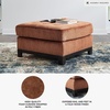 image:imageSignature Design by Ashley Pitkin Oversized Accent Ottoman No Assembly Required Chenille Upholstered Contemporary Living Room Furniture Slate Gray 36 x 36Spice