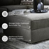 image:imageSignature Design by Ashley Pitkin Oversized Accent Ottoman No Assembly Required Chenille Upholstered Contemporary Living Room Furniture Slate Gray 36 x 36Putty