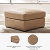image:imageSignature Design by Ashley Pitkin Oversized Accent Ottoman No Assembly Required Chenille Upholstered Contemporary Living Room Furniture Slate Gray 36 x 36Toffee