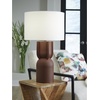 image:imageSignature Design by Ashley Rowandale Modern Metal Table Lamp with 3Way Switch Dark Brown