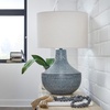 image:imageSignature Design by Ashley Schylarmont Contemporary Aluminum Table Lamp with 3Way Switch Gray amp White