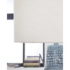 image:imageSignature Design by Ashley Schylarmont Contemporary Aluminum Table Lamp with 3Way Switch Gray amp White