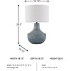 image:imageSignature Design by Ashley Schylarmont Contemporary Aluminum Table Lamp with 3Way Switch Gray amp White