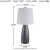 image:imageSignature Design by Ashley Shavontae Bedside Table Lamps Set of 2 GrayShavontae