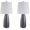 image:imageSignature Design by Ashley Shavontae Bedside Table Lamps Set of 2 GrayShavontae