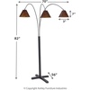 image:imageSignature Design by Ashley Sheriel 3Arm Arc Floor Lamp for Living RoomBrown