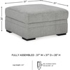 image:imageSignature Design by Ashley Square Ottoman with Storage and Cup Holders