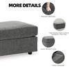 image:imageSignature Design by Ashley Stairatt Gray Rectangular Upholstered OttomanDark Gray