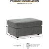 image:imageSignature Design by Ashley Stairatt Gray Rectangular Upholstered OttomanDark Gray