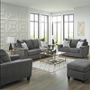 image:imageSignature Design by Ashley Stairatt Gray Rectangular Upholstered OttomanDark Gray