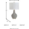 image:imageSignature Design by Ashley Table Lamp 25 in Gourd 3Way Switch Gray