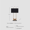 image:imageSignature Design by Ashley Table Lamp Tall Modern Marble Black and BrassBrass Finish