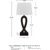 image:imageSignature Design by Ashley Table Lamps Set of 2 Black Modern Sculptural
