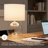 image:imageSignature Design by Ashley Taylow Glass Table Lamp 3Way Touch GrayClearBrass Finish