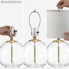 image:imageSignature Design by Ashley Taylow Glass Table Lamp 3Way Touch GrayClearBrass Finish