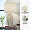 image:imageSignature Design by Ashley Taylow Glass Table Lamp 3Way Touch GrayGray