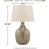 image:imageSignature Design by Ashley Taylow Glass Table Lamp 3Way Touch GrayGrayGold Finish
