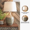 image:imageSignature Design by Ashley Taylow Glass Table Lamp 3Way Touch GrayGrayGold Finish