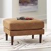 image:imageSignature Design by Ashley Telora Faux Leather Ottoman Caramel Brown