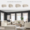 image:imageSignature Design by Ashley Treasure Trove Contemporary Leather Match Rectangular Ottoman for Living Room Beige