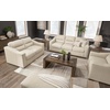 image:imageSignature Design by Ashley Treasure Trove Contemporary Leather Match Rectangular Ottoman for Living Room Beige