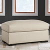 image:imageSignature Design by Ashley Treasure Trove Contemporary Leather Match Rectangular Ottoman for Living Room Beige