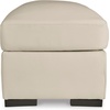 image:imageSignature Design by Ashley Treasure Trove Contemporary Leather Match Rectangular Ottoman for Living Room Beige