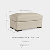image:imageSignature Design by Ashley Treasure Trove Contemporary Leather Match Rectangular Ottoman for Living Room Beige
