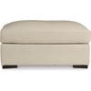 image:imageSignature Design by Ashley Treasure Trove Contemporary Leather Match Rectangular Ottoman for Living Room Beige