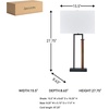 image:imageSignature Design by Ashley Voslen Minimalist Metal and Wood Table Lamp with 3Way Switch Set of 2 Black amp Light Brown