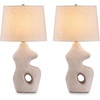 image:imageSignature Design by Ashley Chadrich Sculptural Table Lamps Set of 2 Beige