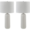 image:imageSignature Design by Ashley Clarkland Table Lamps Set of 2 White Ceramic