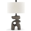 image:imageSignature Design by Ashley Danacy Farmhouse Distressed Paper Composite Table Lamp with 3Way Switch Black