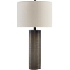 image:imageSignature Design by Ashley Dingerly Contemporary 2825 Inch Glass Table Lamp Brown amp Beige