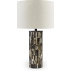 image:imageSignature Design by Ashley Ellford Contemporary 265 Inch Poly Table Lamp Black Brown amp Cream