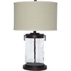 image:imageSignature Design by Ashley Kerbert Terracotta Table Lamp Distressed BlackTaupe With Clear