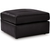 image:imageSignature Design by Ashley Oversized Accent Ottoman Black Leather32D x 32W x 20H