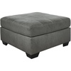 image:imageSignature Design by Ashley Pitkin Oversized Accent Ottoman No Assembly Required Chenille Upholstered Contemporary Living Room Furniture Slate Gray 36 x 36Slate