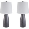 image:imageSignature Design by Ashley Shavontae Bedside Table Lamps Set of 2 GrayShavontae