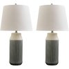 image:imageSignature Design by Ashley Table Lamp Set of 2 Blue Ceramic