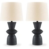 image:imageSignature Design by Ashley Table Lamps Set of 2 Bedside Modern Black