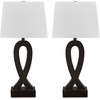 image:imageSignature Design by Ashley Table Lamps Set of 2 Black Modern Sculptural