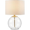 image:imageSignature Design by Ashley Taylow Glass Table Lamp 3Way Touch GrayClearBrass Finish