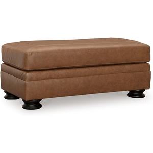 image:imageSignature Design by Ashley Carianna Rectangular Leather Ottoman Caramel