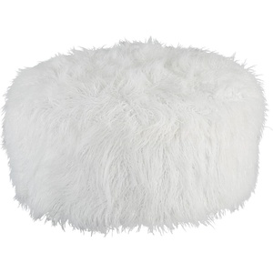 image:imageSignature Design by Ashley Galice Casual Faux Fur Oversized Accent Ottoman WhiteWhite