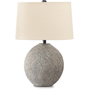 image:imageSignature Design by Ashley Harif Paper 26 Table Lamp withTextured Base Beige